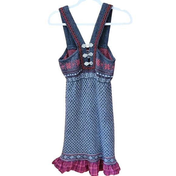 Free People Nordic Fair‑Isle Wool‑Blend Jumper Sweater Dress Size  Small - Picture 1 of 13